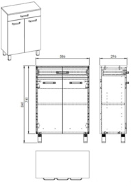 Elita Meble Sunn 60 2D 1S...