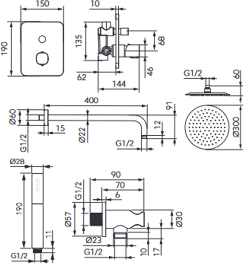 FDESIGN Meandro FD1-MDR-7PSET2-11 + FD1-MDR-2L-11 - Nowy Białystok