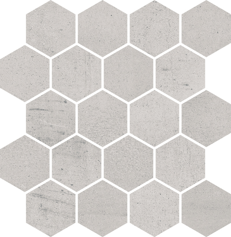 Ceramika Paradyż Space Grys Mozaika Cięta Hexagon Mat.